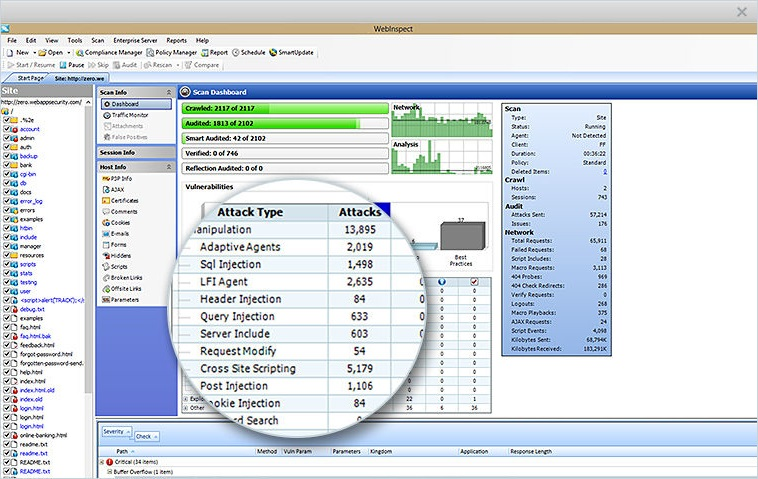 Détecter les failles sur les plateformes de production avec WebInspect